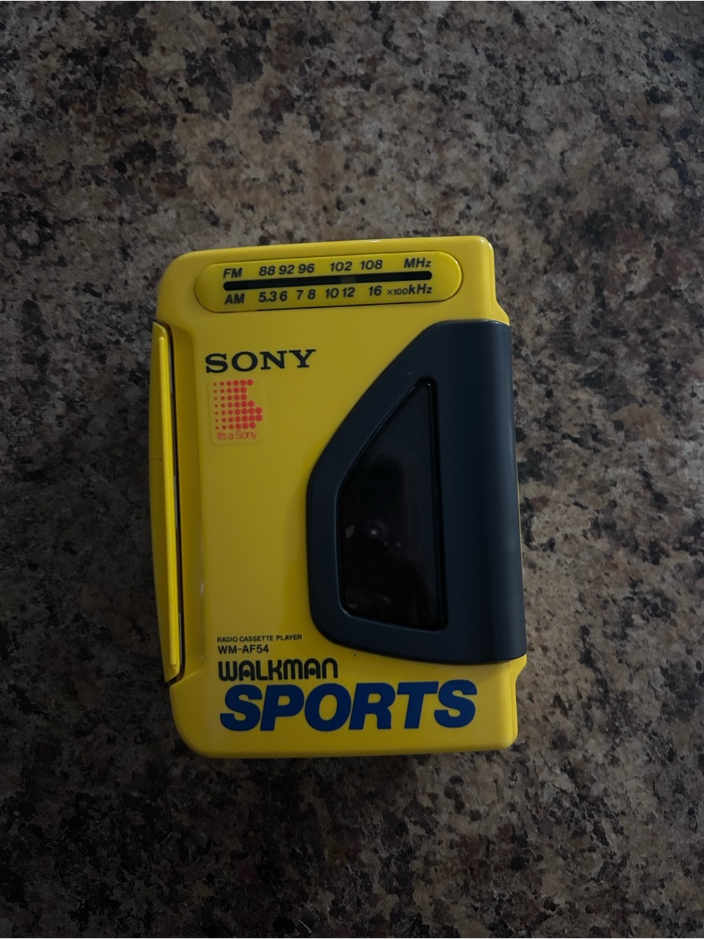 Sony Yellow Walkman Sports Portable Cassette Player